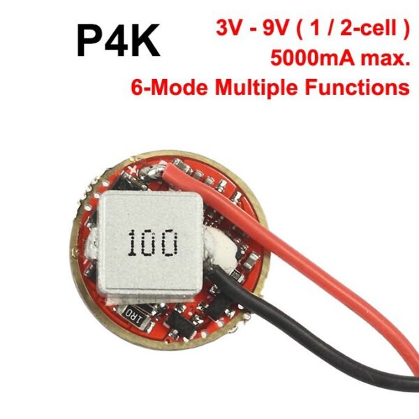 P4K-6 Mode Laser/LED Buck Driver 5-5000mA - 20mm Round